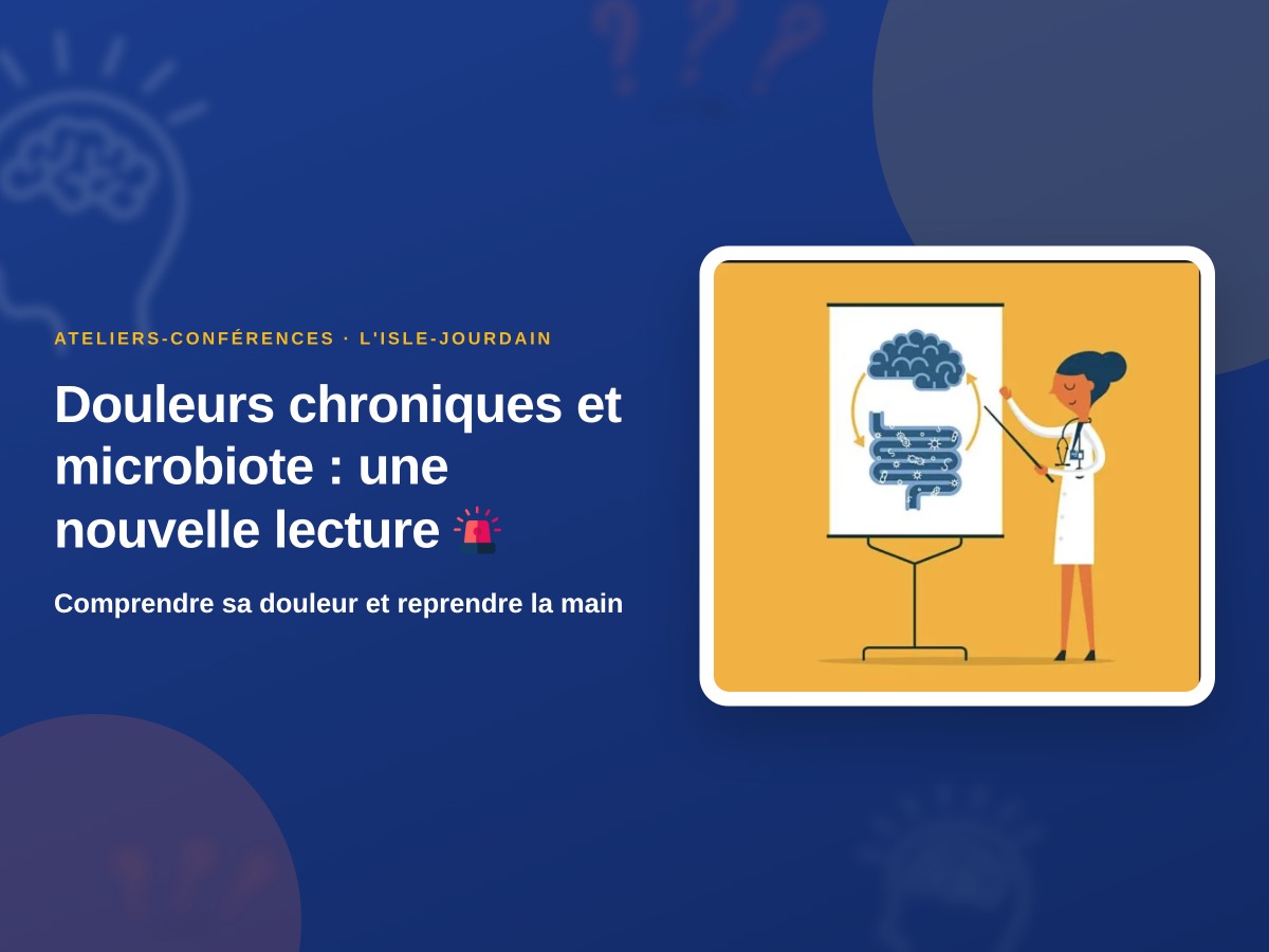 Douleurs chroniques et microbiote — cycle de 4 ateliers-conférences à L'Isle-Jourdain